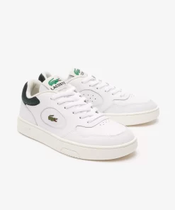 Lacoste Sneakers>Damen-Sneakers Lineset Aus Leder White/Dark Green 1R5