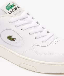 Lacoste Sneakers>Damen-Sneakers Lineset Aus Leder White/Dark Green 1R5