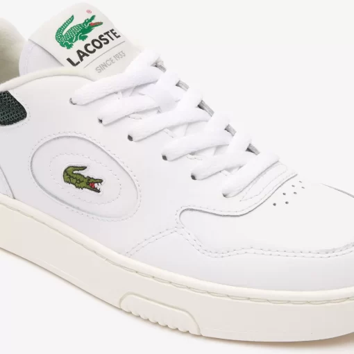 Lacoste Sneakers>Damen-Sneakers Lineset Aus Leder White/Dark Green 1R5