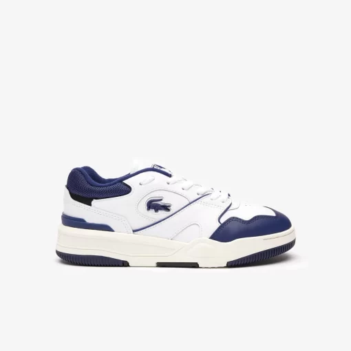 Lacoste Sneakers>Damen-Sneakers Lineshot Aus Leder Mit Signatur An Der Ferse White / Navy 042