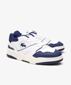 Lacoste Sneakers>Damen-Sneakers Lineshot Aus Leder Mit Signatur An Der Ferse White / Navy 042