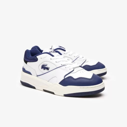 Lacoste Sneakers>Damen-Sneakers Lineshot Aus Leder Mit Signatur An Der Ferse White / Navy 042