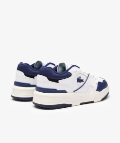 Lacoste Sneakers>Damen-Sneakers Lineshot Aus Leder Mit Signatur An Der Ferse White / Navy 042