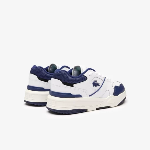 Lacoste Sneakers>Damen-Sneakers Lineshot Aus Leder Mit Signatur An Der Ferse White / Navy 042