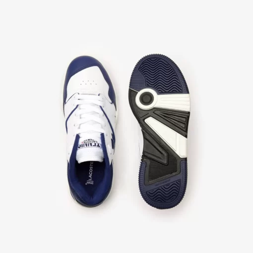 Lacoste Sneakers>Damen-Sneakers Lineshot Aus Leder Mit Signatur An Der Ferse White / Navy 042