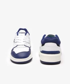 Lacoste Sneakers>Damen-Sneakers Lineshot Aus Leder Mit Signatur An Der Ferse White / Navy 042