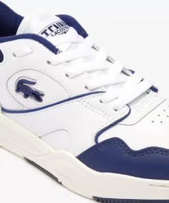 Lacoste Sneakers>Damen-Sneakers Lineshot Aus Leder Mit Signatur An Der Ferse White / Navy 042