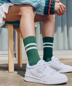 Lacoste Sneakers>Damen-Sneakers Lineshot Aus Leder Mit Signatur An Der Ferse White/White 21G