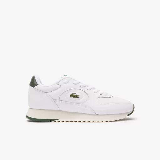 Lacoste Sneakers>Damen-Sneakers Linetrack Aus Leder White/Green 082