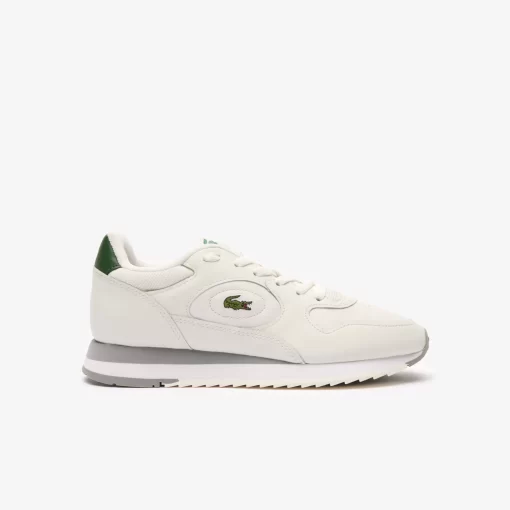 Lacoste Sneakers>Damen-Sneakers Linetrack Aus Leder Off Wht/Grn Wg1