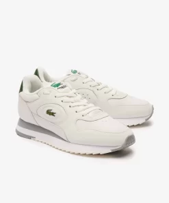 Lacoste Sneakers>Damen-Sneakers Linetrack Aus Leder Off Wht/Grn Wg1