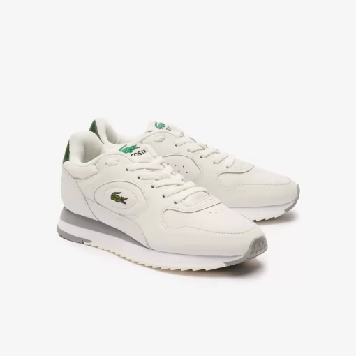 Lacoste Sneakers>Damen-Sneakers Linetrack Aus Leder Off Wht/Grn Wg1