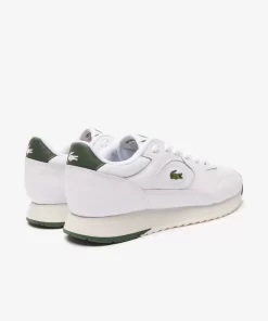 Lacoste Sneakers>Damen-Sneakers Linetrack Aus Leder White/Green 082