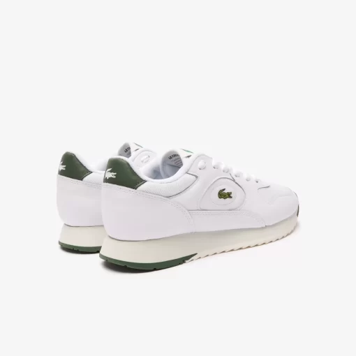 Lacoste Sneakers>Damen-Sneakers Linetrack Aus Leder White/Green 082