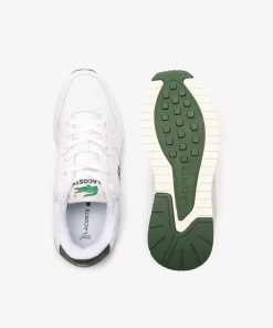 Lacoste Sneakers>Damen-Sneakers Linetrack Aus Leder White/Green 082