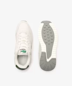 Lacoste Sneakers>Damen-Sneakers Linetrack Aus Leder Off Wht/Grn Wg1