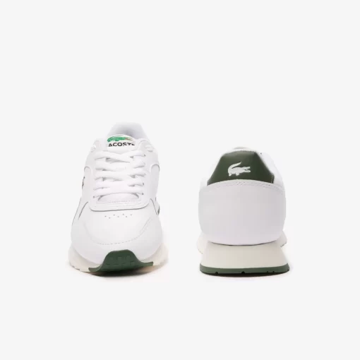 Lacoste Sneakers>Damen-Sneakers Linetrack Aus Leder White/Green 082