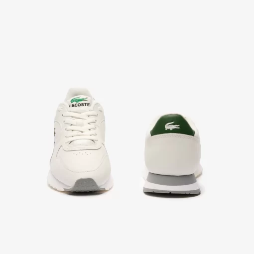 Lacoste Sneakers>Damen-Sneakers Linetrack Aus Leder Off Wht/Grn Wg1