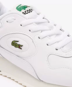 Lacoste Sneakers>Damen-Sneakers Linetrack Aus Leder White/Green 082