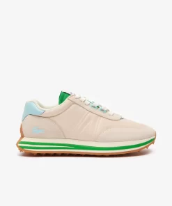 Lacoste Sneakers>Damen-Sneakers L-Spin Aus Leder Und Textil Off Wht/Grn Wg1