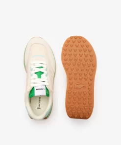 Lacoste Sneakers>Damen-Sneakers L-Spin Aus Leder Und Textil Off Wht/Grn Wg1