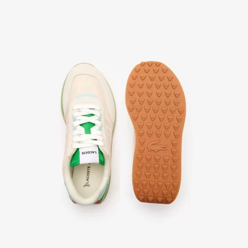 Lacoste Sneakers>Damen-Sneakers L-Spin Aus Leder Und Textil Off Wht/Grn Wg1