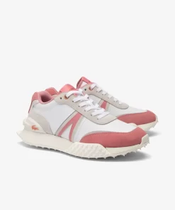 Lacoste Sneakers>Damen-Sneakers L-Spin Deluxe Aus Leder White/Pink B53