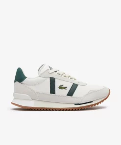 Lacoste Sneakers>Damen-Sneakers Partner Retro Aus Leder Off Wht/Dk Grn 1Y5