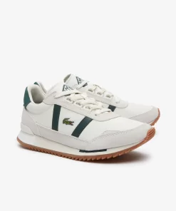 Lacoste Sneakers>Damen-Sneakers Partner Retro Aus Leder Off Wht/Dk Grn 1Y5