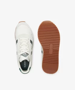 Lacoste Sneakers>Damen-Sneakers Partner Retro Aus Leder Off Wht/Dk Grn 1Y5