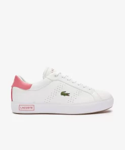 Lacoste Sneakers>Damen-Sneakers Powercourt 2.0 Aus Kontrast-Leder White/Pink B53