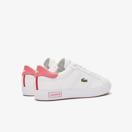 Lacoste Sneakers>Damen-Sneakers Powercourt 2.0 Aus Kontrast-Leder White/Pink B53