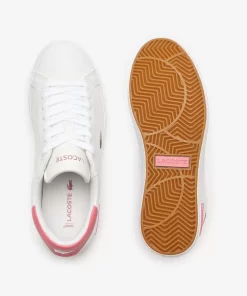 Lacoste Sneakers>Damen-Sneakers Powercourt 2.0 Aus Kontrast-Leder White/Pink B53