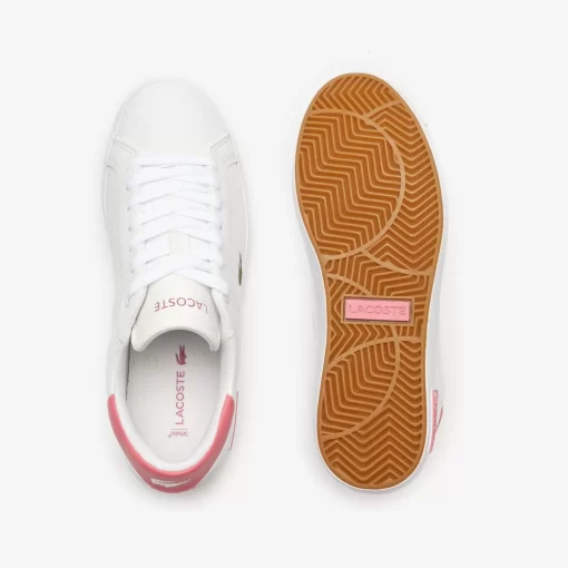 Lacoste Sneakers>Damen-Sneakers Powercourt 2.0 Aus Kontrast-Leder White/Pink B53