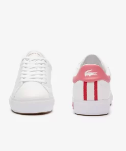 Lacoste Sneakers>Damen-Sneakers Powercourt 2.0 Aus Kontrast-Leder White/Pink B53