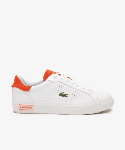 Lacoste Sneakers>Damen-Sneakers Powercourt 2.0 Orange Aus Leder White/Orange 1U2