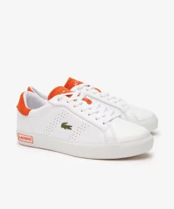 Lacoste Sneakers>Damen-Sneakers Powercourt 2.0 Orange Aus Leder White/Orange 1U2