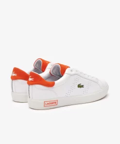 Lacoste Sneakers>Damen-Sneakers Powercourt 2.0 Orange Aus Leder White/Orange 1U2