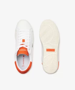 Lacoste Sneakers>Damen-Sneakers Powercourt 2.0 Orange Aus Leder White/Orange 1U2