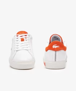 Lacoste Sneakers>Damen-Sneakers Powercourt 2.0 Orange Aus Leder White/Orange 1U2