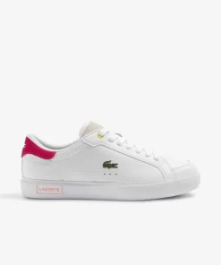 Lacoste Sneakers>Damen-Sneakers Powercourt Aus Leder White/Pink B53