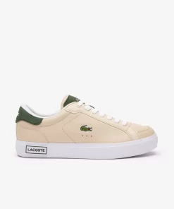 Lacoste Sneakers>Damen-Sneakers Powercourt Aus Leder Off Wht/Grn Wg1