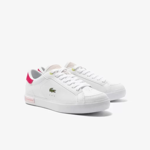 Lacoste Sneakers>Damen-Sneakers Powercourt Aus Leder White/Pink B53