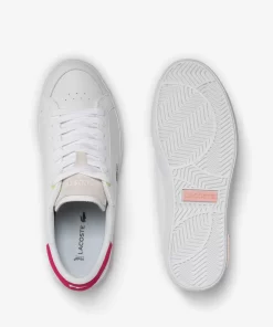 Lacoste Sneakers>Damen-Sneakers Powercourt Aus Leder White/Pink B53