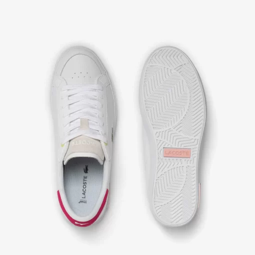 Lacoste Sneakers>Damen-Sneakers Powercourt Aus Leder White/Pink B53