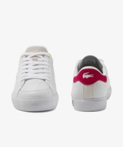 Lacoste Sneakers>Damen-Sneakers Powercourt Aus Leder White/Pink B53