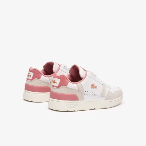 Lacoste Sneakers>Damen-Sneakers T-Clip Aus Kontrastleder White/Light Pink 1Y9