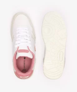 Lacoste Sneakers>Damen-Sneakers T-Clip Aus Kontrastleder White/Light Pink 1Y9