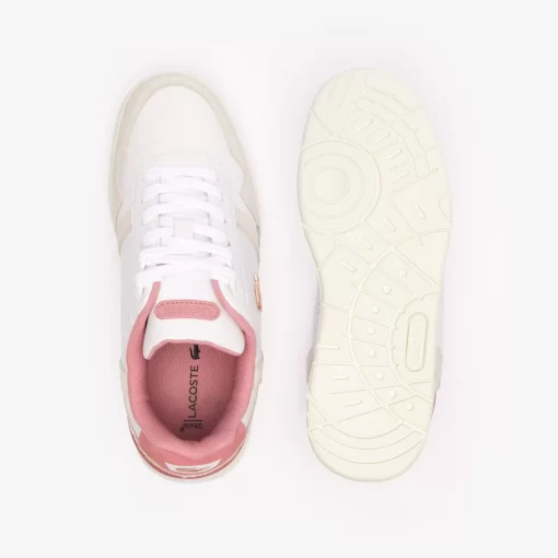 Lacoste Sneakers>Damen-Sneakers T-Clip Aus Kontrastleder White/Light Pink 1Y9