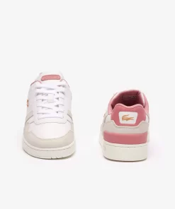 Lacoste Sneakers>Damen-Sneakers T-Clip Aus Kontrastleder White/Light Pink 1Y9